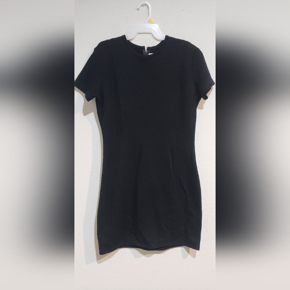 Vtg Outlander Womens Wool Blend Lightly Padded Shoulder Small Black Dress Size M